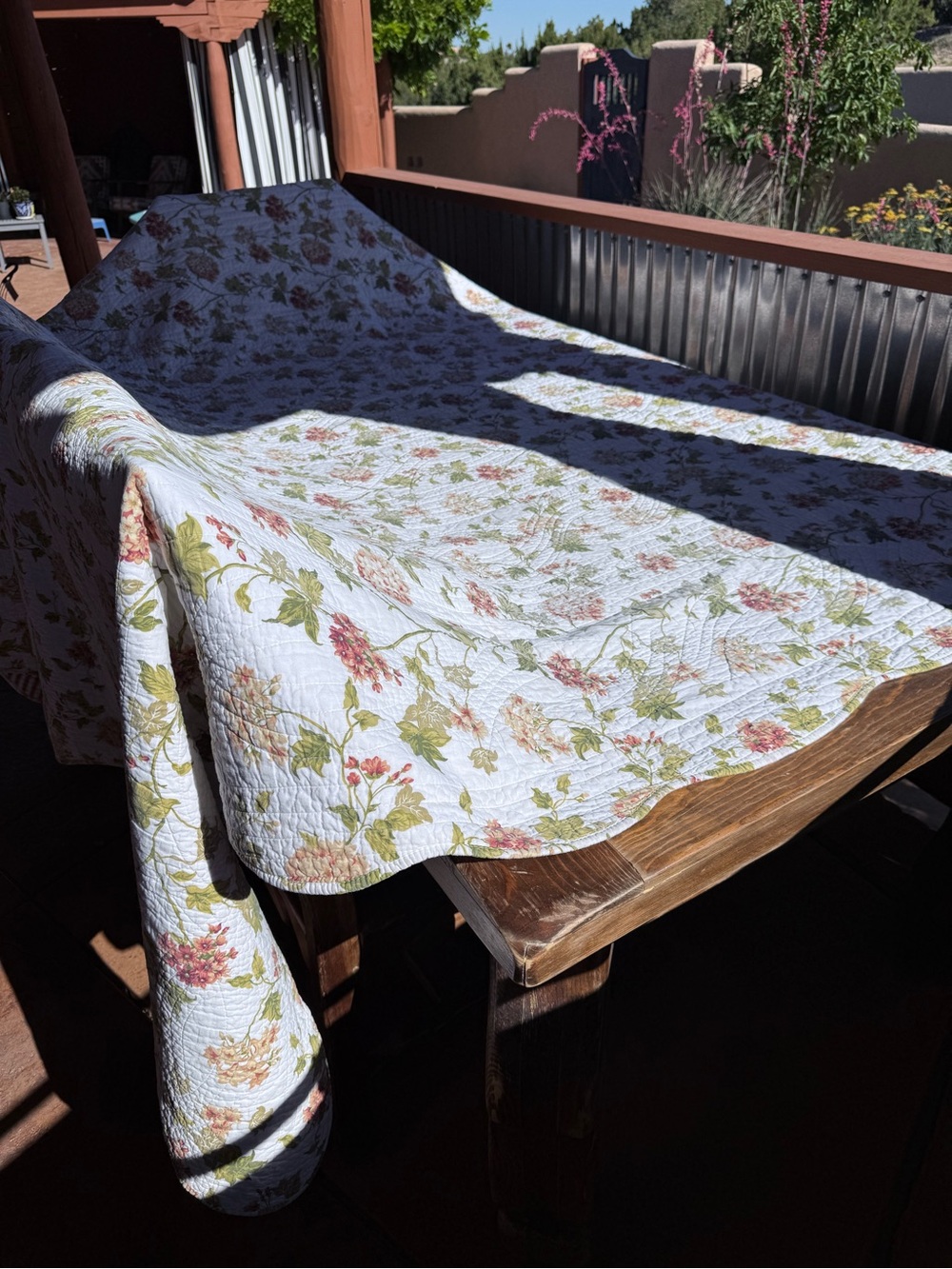 100% Cotton Reversible Floral Quilt Full Queen 90x92 Cottagecore Farmhouse - Picture 4 of 11